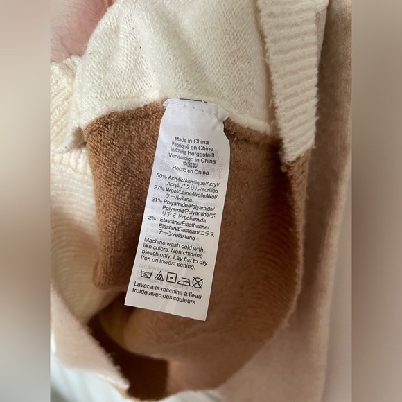 Madewell Colorblock Arbour Cardigan Sweater in Coziest Yarn Wool Blend Small - Picture 11 of 14